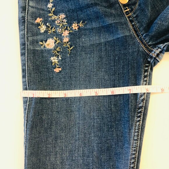 Abercrombie Kids High-rise jean legging Girls Size SLIM 15/16 Embroidered Flower - Picture 15 of 16